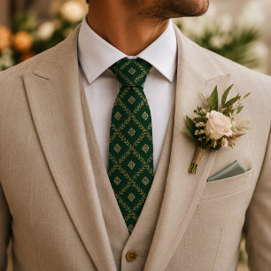 Luxury Emerald Green Jacquard Tie