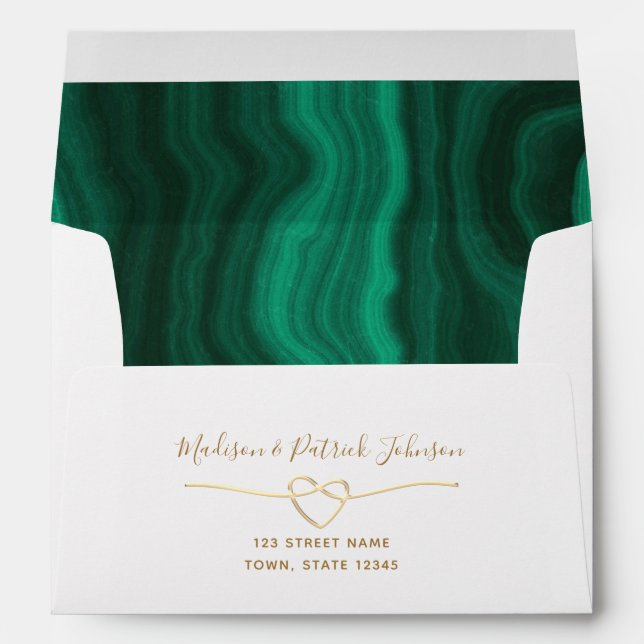 Luxury Emerald Green Wedding Envelope (Back (Bottom))