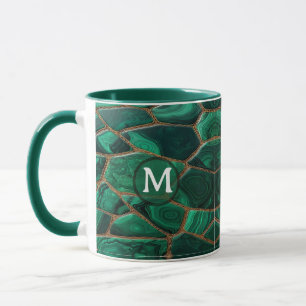 Luxury Emerald Malachite Green Marble Abstract Mug