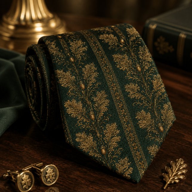 Luxury Emerald Oak Leaf Tie (Creator Uploaded)