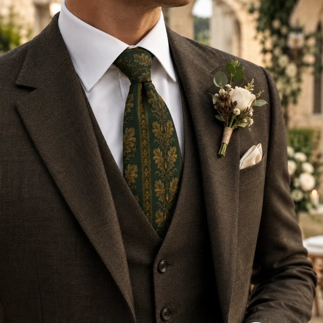 Luxury Emerald Oak Leaf Tie (Creator Uploaded)