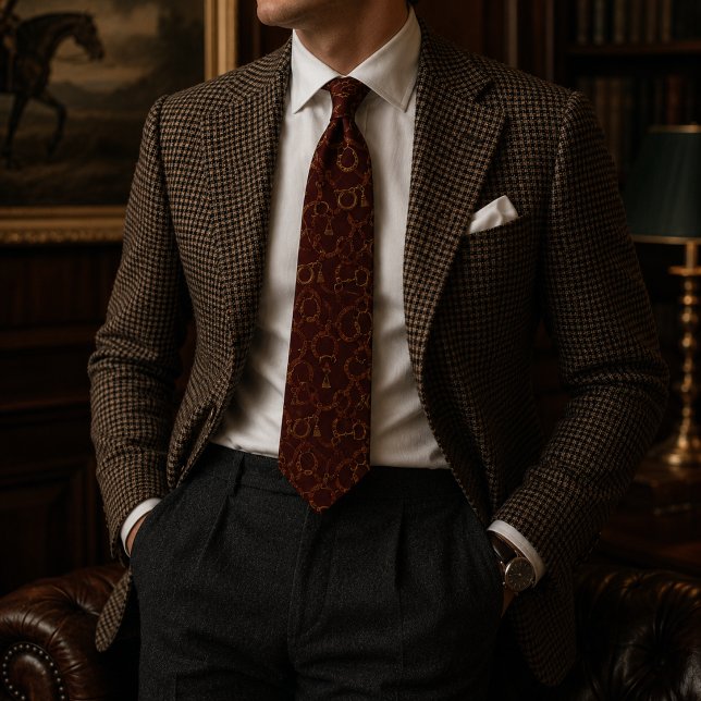Luxury Equestrian Heritage Silk Pattern Tie (Creator Uploaded)