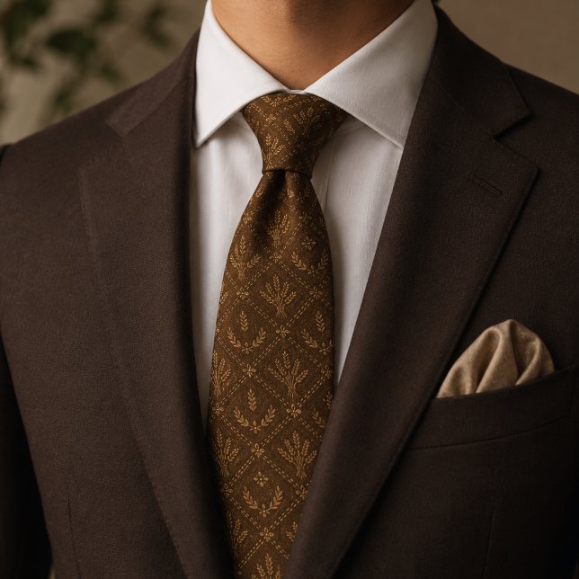 Luxury Espresso Brown Wheat Tie (Creator Uploaded)