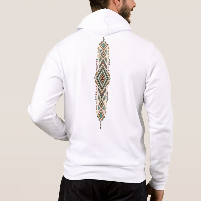 Luxury Ethnic Geometric Pattern Hoodie (Back)