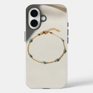 Luxury Evil Eye Anklet with Delicate Chain iPhone 16 Case