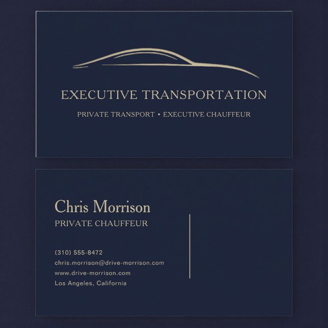 Luxury Executive Transport Modern Business Card (Creator Uploaded)