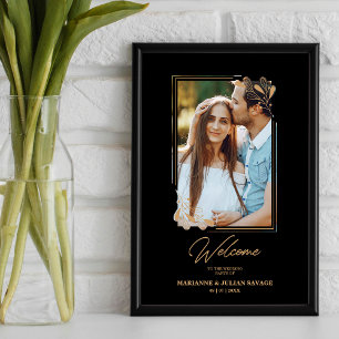 Luxury Fake Golden Branches Fancy Calligraphy Poster