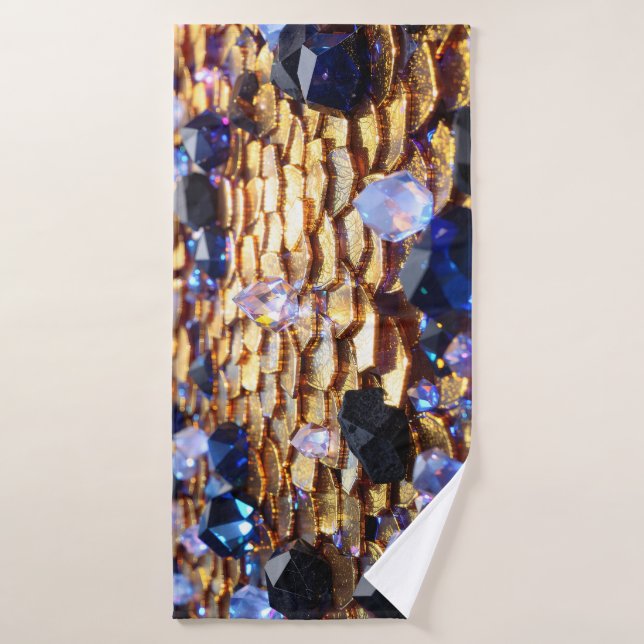 Luxury Fantasy Gemstone Abstract  Bath Towel (Bath Towel)