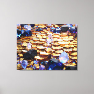 Luxury Fantasy Gemstone Abstract Canvas Print