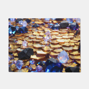 Luxury Fantasy Gemstone Abstract Doormat