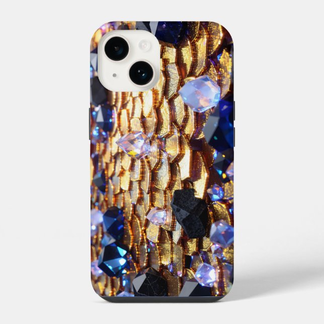 Luxury Fantasy Gemstone Abstract  iPhone Case (Back)