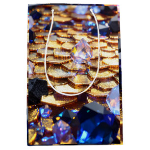 Luxury Fantasy Gemstone Abstract  Medium Gift Bag