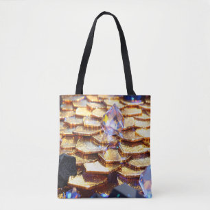 Luxury Fantasy Gemstone Abstract Tote Bag