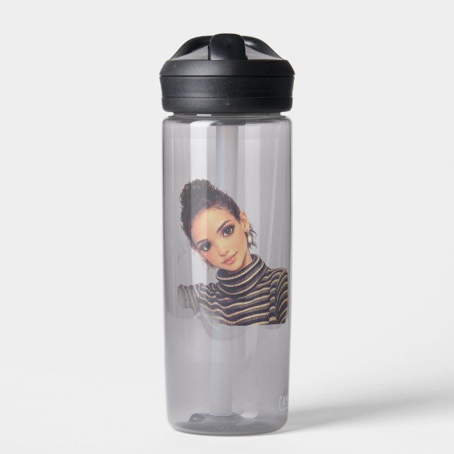 Luxury Fashion Doll – Elegant Porcelain Style  Water Bottle (Front)