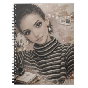 Luxury Fashion Doll– Porcelain Style Ilustration Notebook