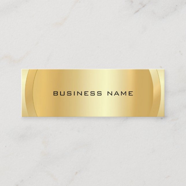 Luxury Faux Gold Elegant Professional Template Mini Business Card (Front)