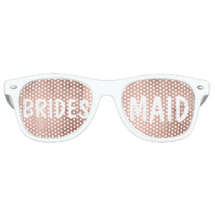 Luxury faux rose gold leaf Bridesmaid Retro Sunglasses