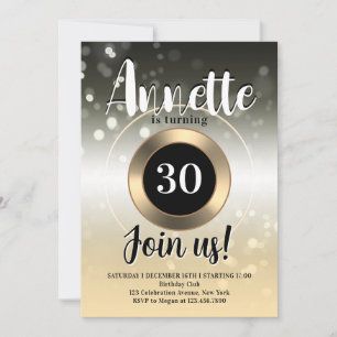 Luxury flitter sparkly birthday party  invitation