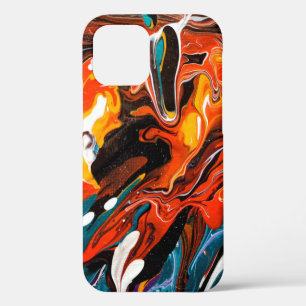 Luxury Fliud Art Abstract Trendy colourful backgro iPhone 12 Case