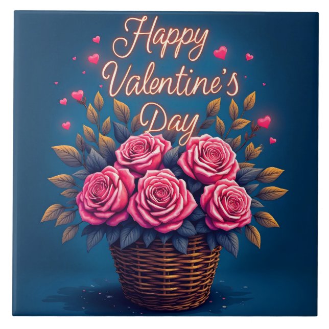 Luxury Floral Beautiful Love Popular Collection Tile (Front)