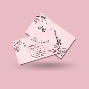 Luxury Floral Business Card for Estheticians