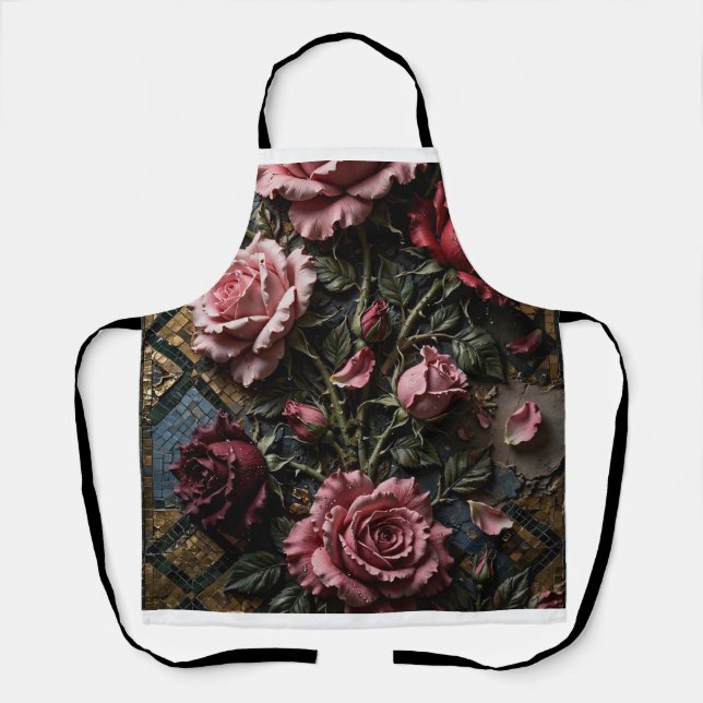 Luxury Floral Decorative  Apron (Front)