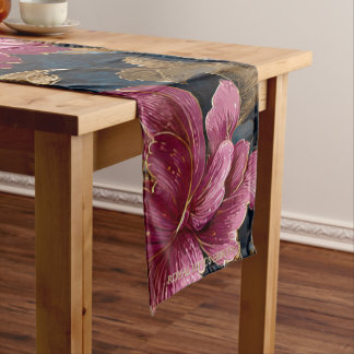 Luxury Floral Vintage Royal Short Table Runner