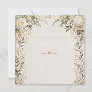 Luxury Floral Wedding Invitation