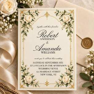 Luxury Floral Wedding Invitation