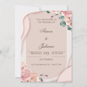 Luxury Floral Wedding Invitation