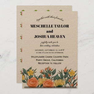 Luxury Floral Wedding Invitation – Customizable