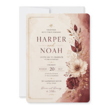 Luxury Floral Wedding Invitation Template