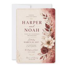 Luxury Floral Wedding Invitation Template
