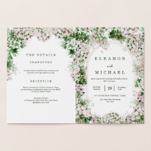 Luxury Floral Wedding Soft Pink Botanical Theme Foil Card