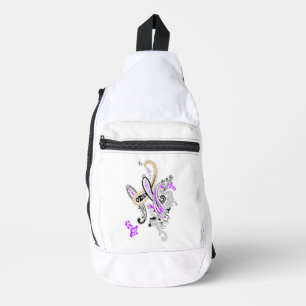 Luxury Floral Writing Journal with Botanical Art Sling Bag