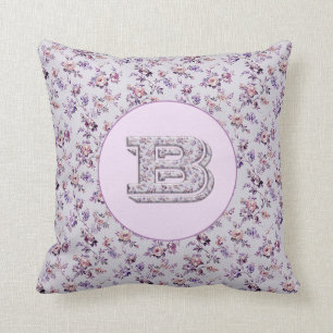 Luxury Flowers Monogram B Cushion