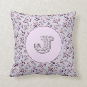 Luxury Flowers Monogram J Cushion