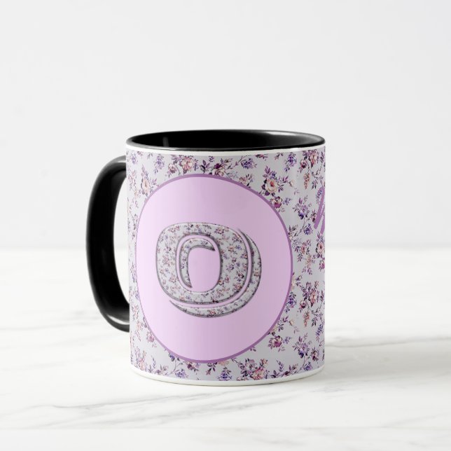 Luxury Flowers Monogram O Mug (Front Left)