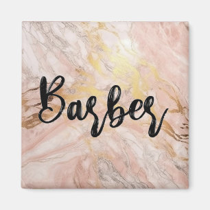 Luxury Fluid Art: Marble-Ink Fusion Barber Magnet