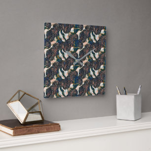 Luxury Fluid Marble Pattern Design 2 Square Wall Clock