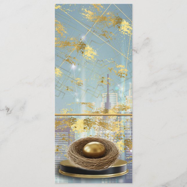  Luxury Foil Easter Menu Card (Front)