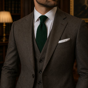 Luxury Forest Green Textured Tie