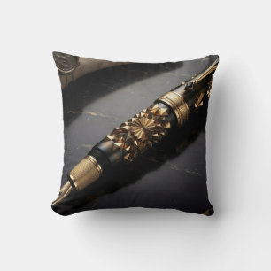 Luxury Fountain Pen Art Throw Pillow