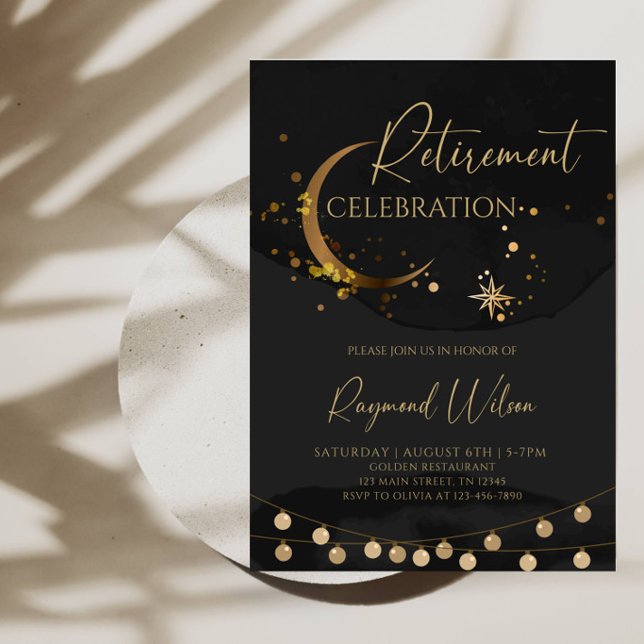 Luxury Galaxy Retirement Celebration Party Invitation (Creator Uploaded)