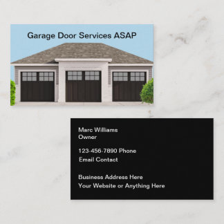 Luxury Garage Doors Business Card Design