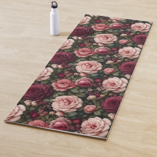 Luxury Garden Rose Floral Art Yoga Mat