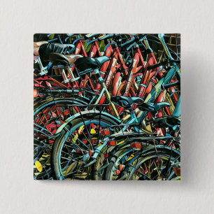 Luxury gifts for cyclists 15 cm square badge
