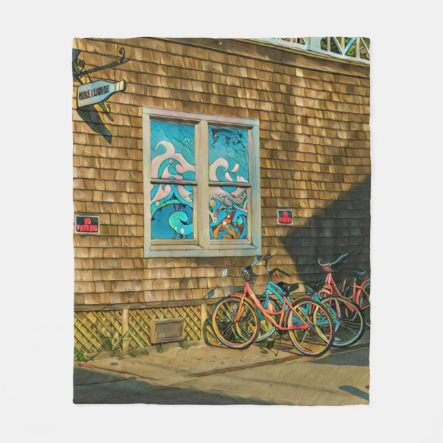 Luxury gifts for cyclists fleece blanket (Front)