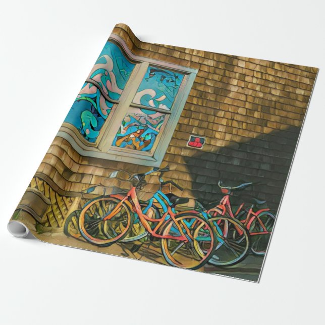 Luxury gifts for cyclists wrapping paper (Unrolled)