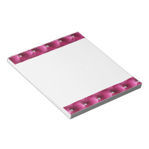 Luxury Glam Girly Pink Faux Velvet  Notepad